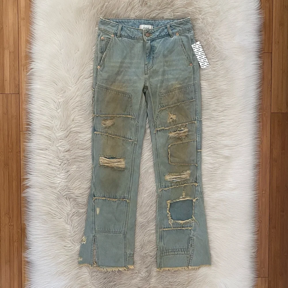 Urban Outfitters BDG Extreme Destroyed Bootcut Jean Mid Rise Rigid Denim Jeans